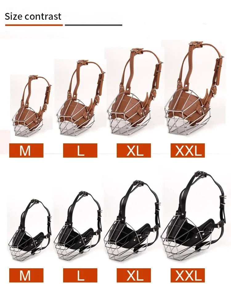 Adjustable Leather Dog Muzzle – Anti-Bite & Breathable