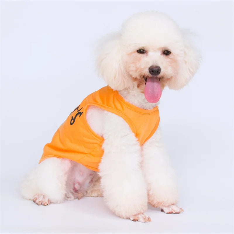 Letter Print Sleeveless Vest for Small Dogs