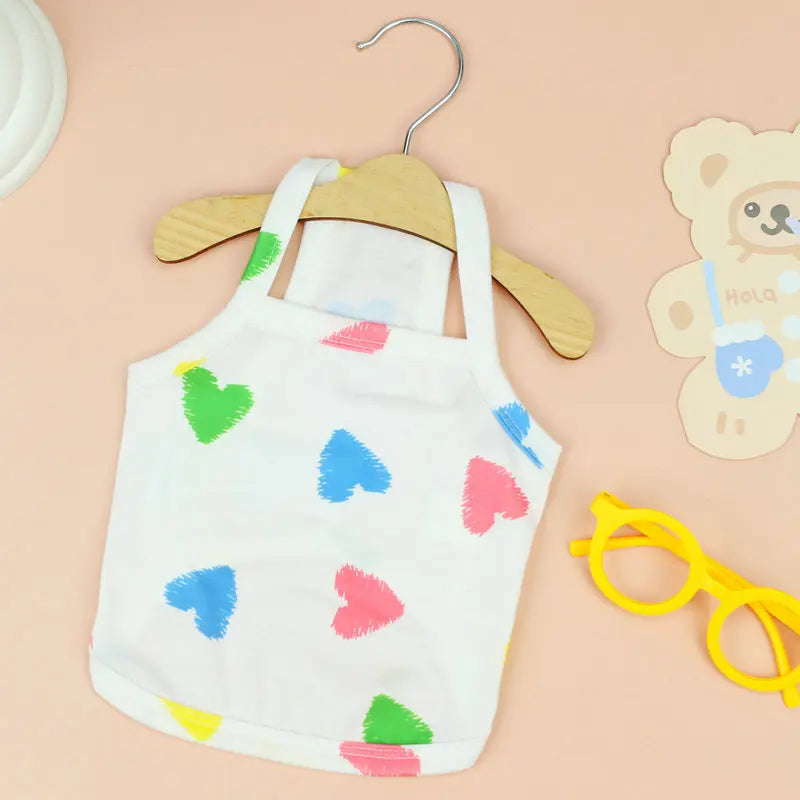 Solid Cotton Dog Vest - Breathable Summer Clothing for Small Dogs