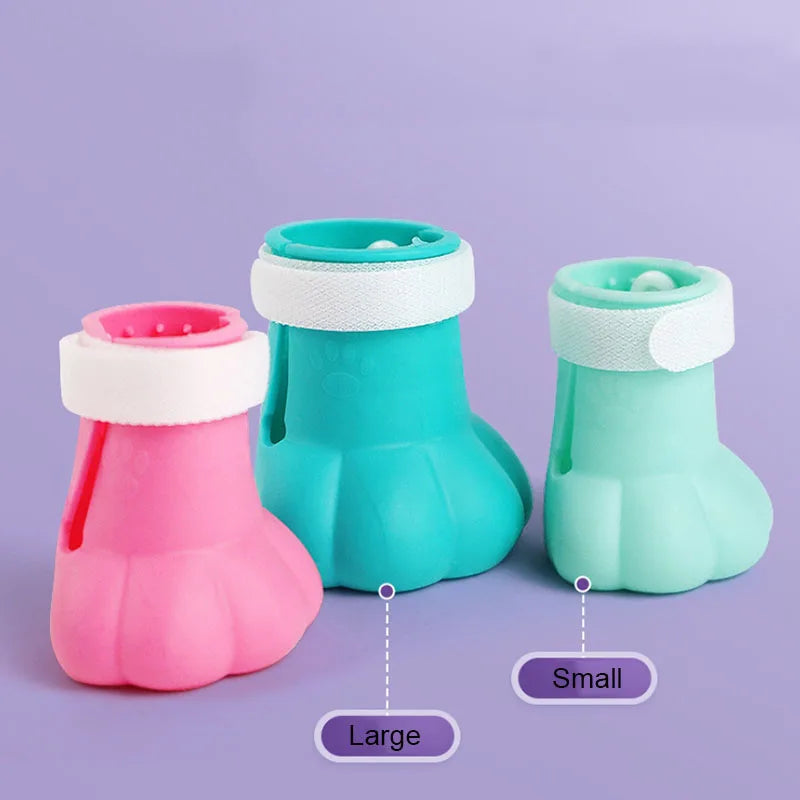 Anti-Slip Pet Paw Protectors - 4 Pack