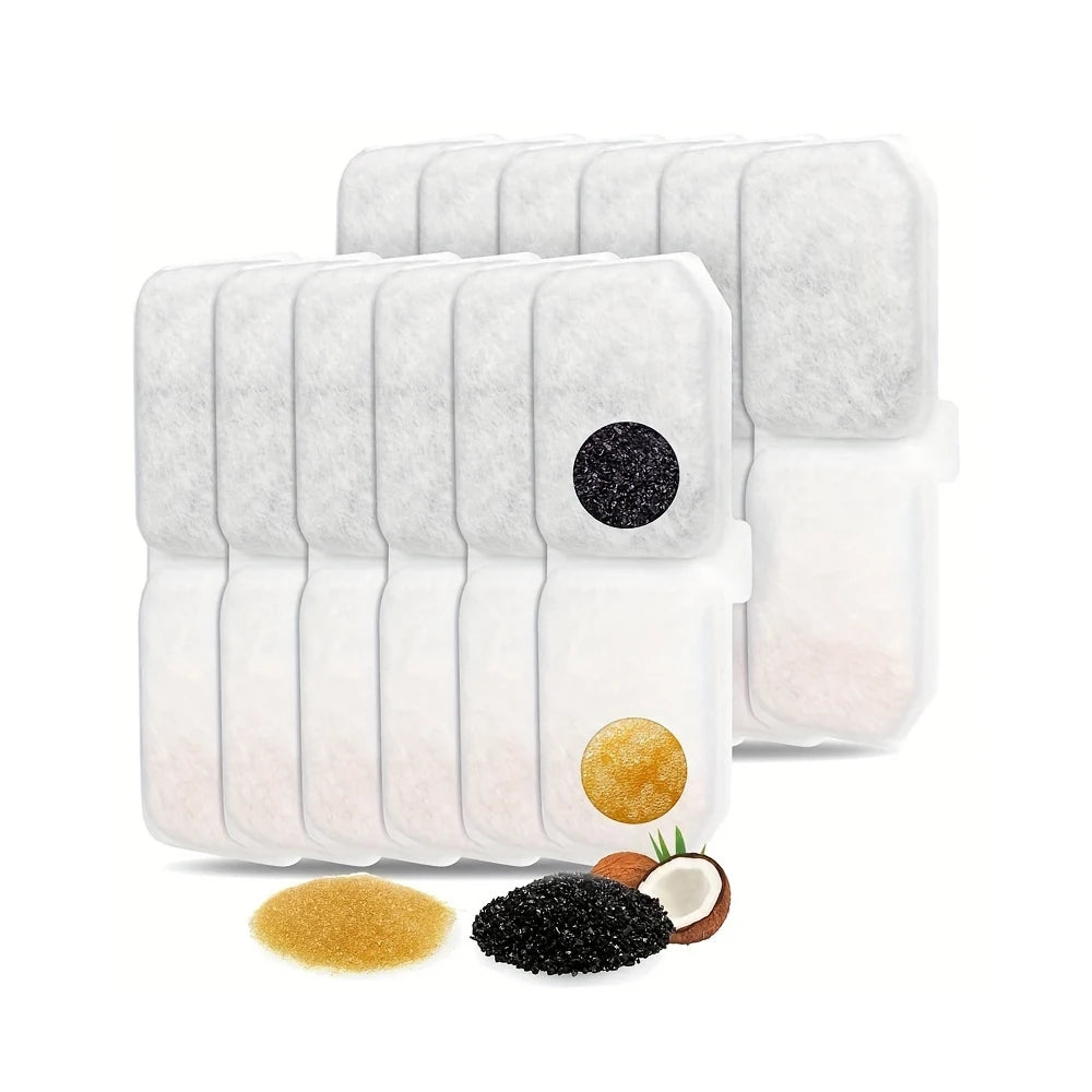 Recharges de puces de filtre pour fontaine à eau pour animaux de compagnie — 12 pièces/24 pièces