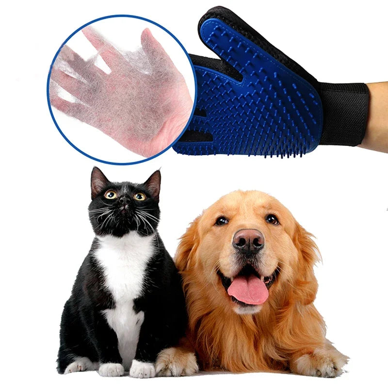 Silicone Pet Grooming Glove for Cats & Dogs