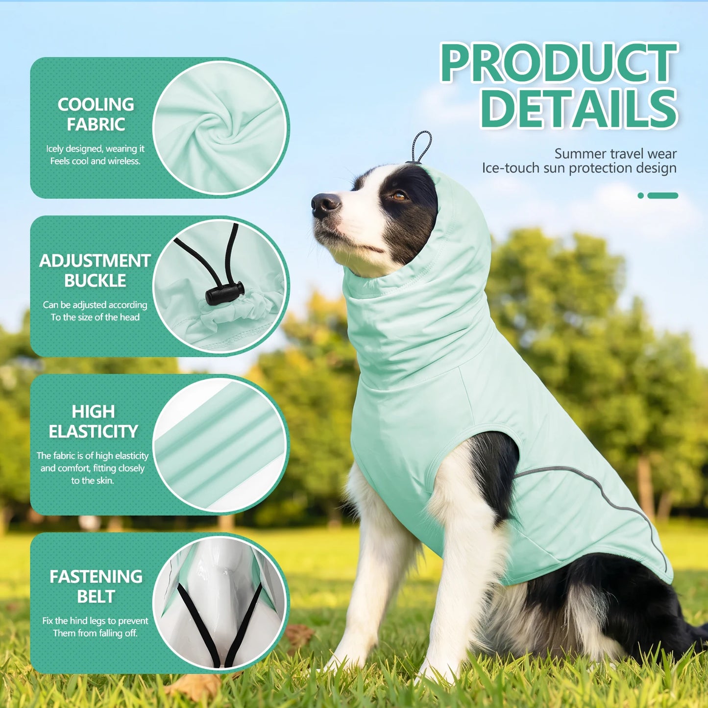 UV Protection Cooling Summer Shirt for Dogs & Cats