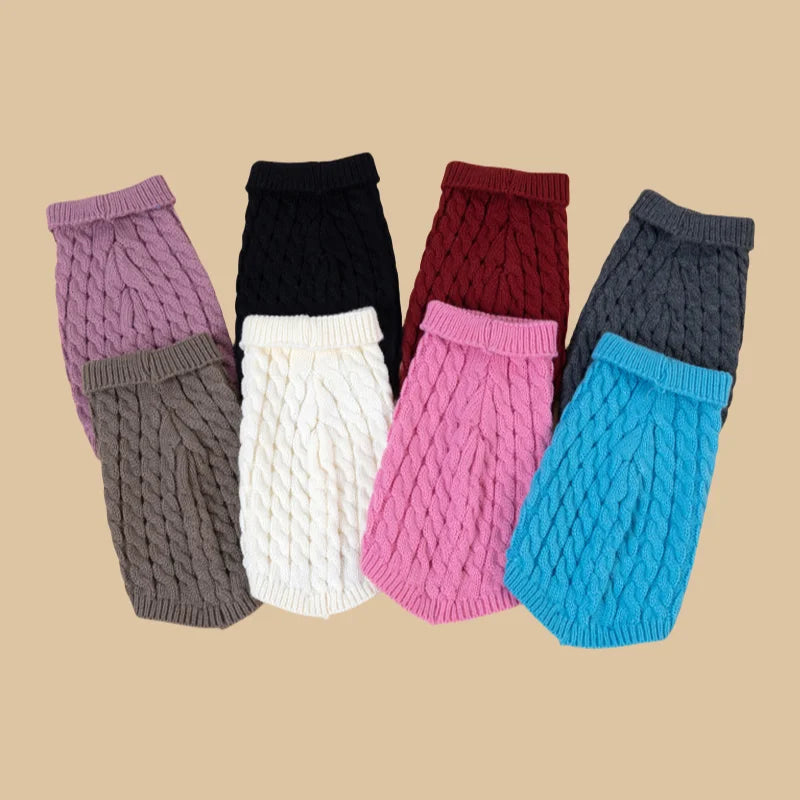 Pull en tricot pour chien | Pull chaud d'automne et d'hiver pour petits chiens et chiots