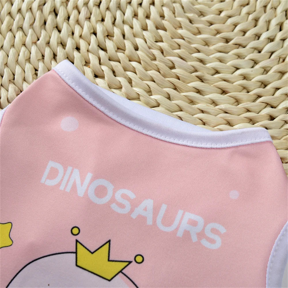 Cartoon Print Sleeveless Vest for Small Dogs & Cats