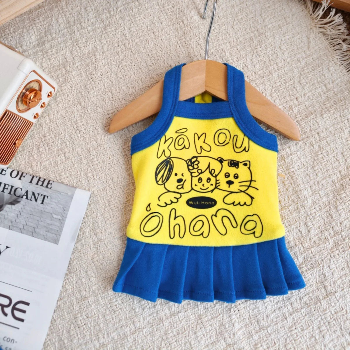 Cartoon Print Slip Dress for Small Dogs & Cats
