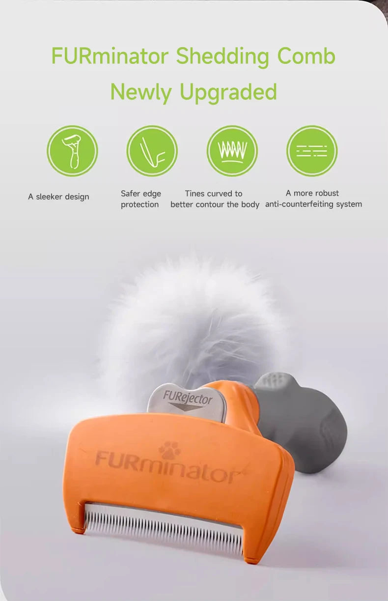 Pet Deshedding Grooming Brush for Dogs & Cats