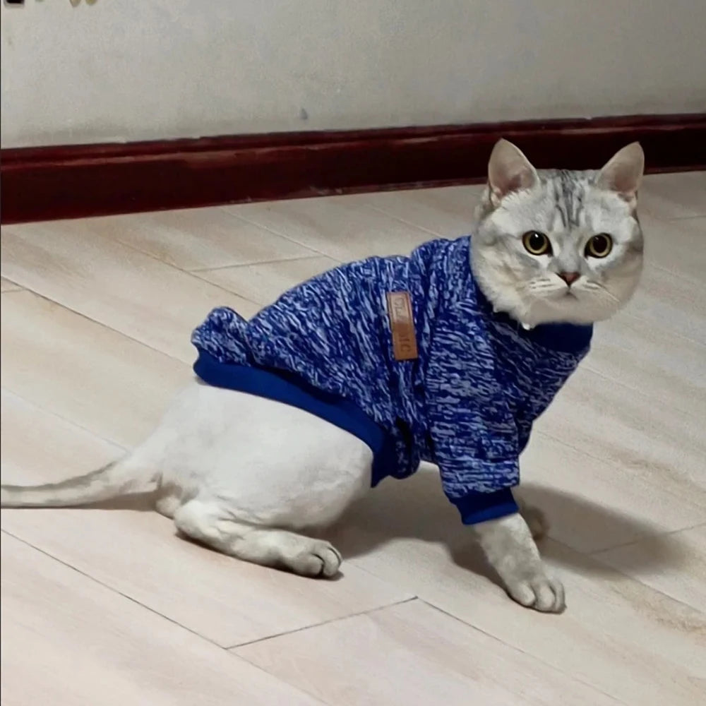 Non-Hair-Sticking Pet Hoodie for Cats & Small Dogs