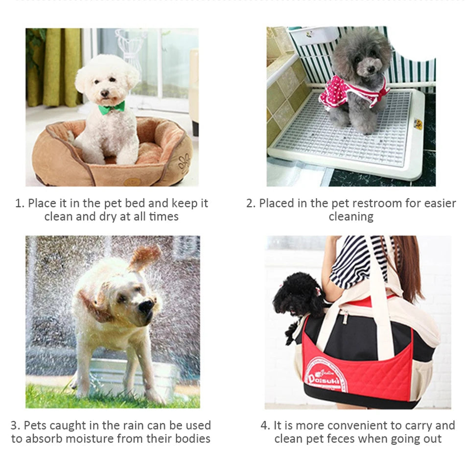 Absorbent Puppy Training Pee Pads — Disposable Dog Diapers for Indoor Use