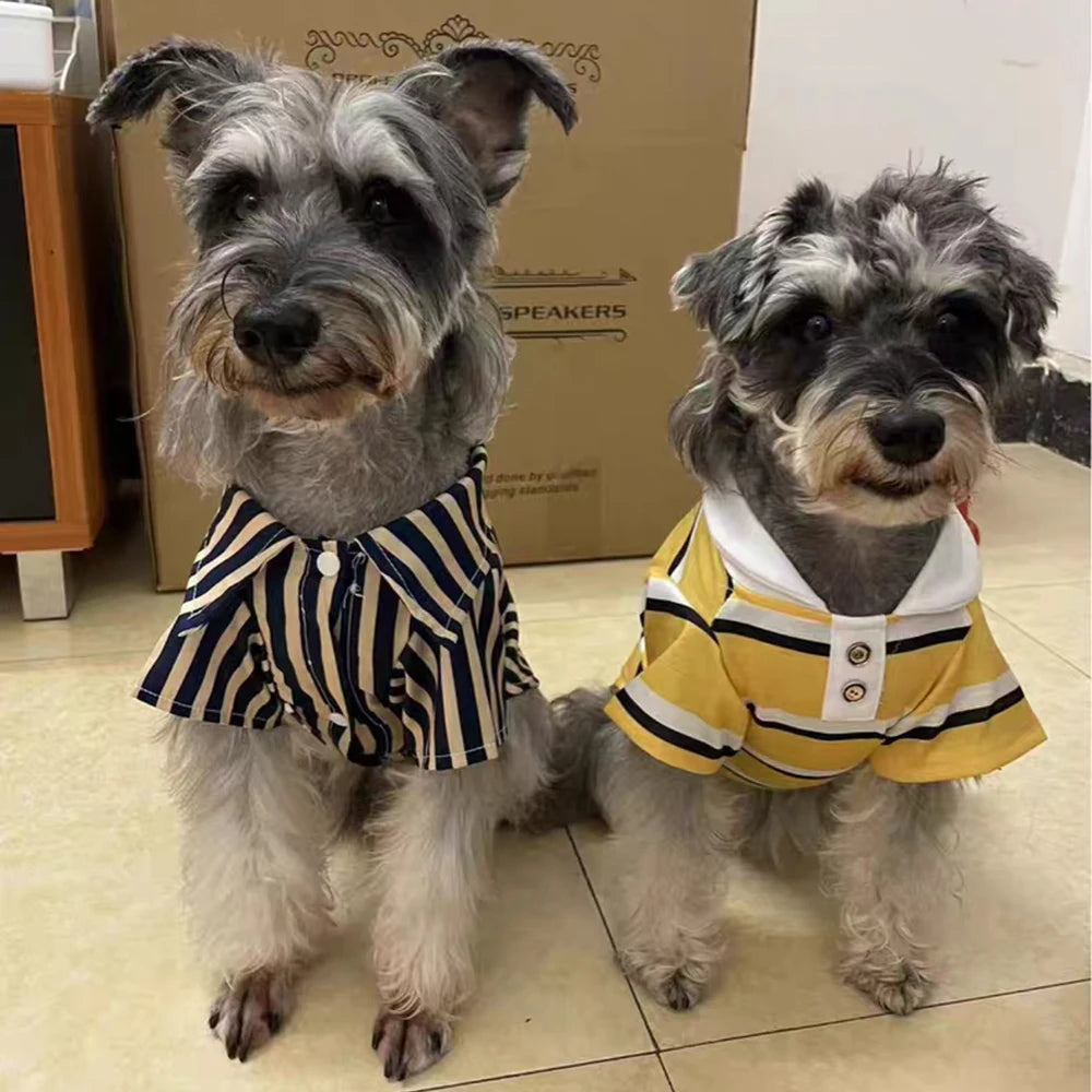 Classic Stripe Polo Shirt for Cats & Small Dogs