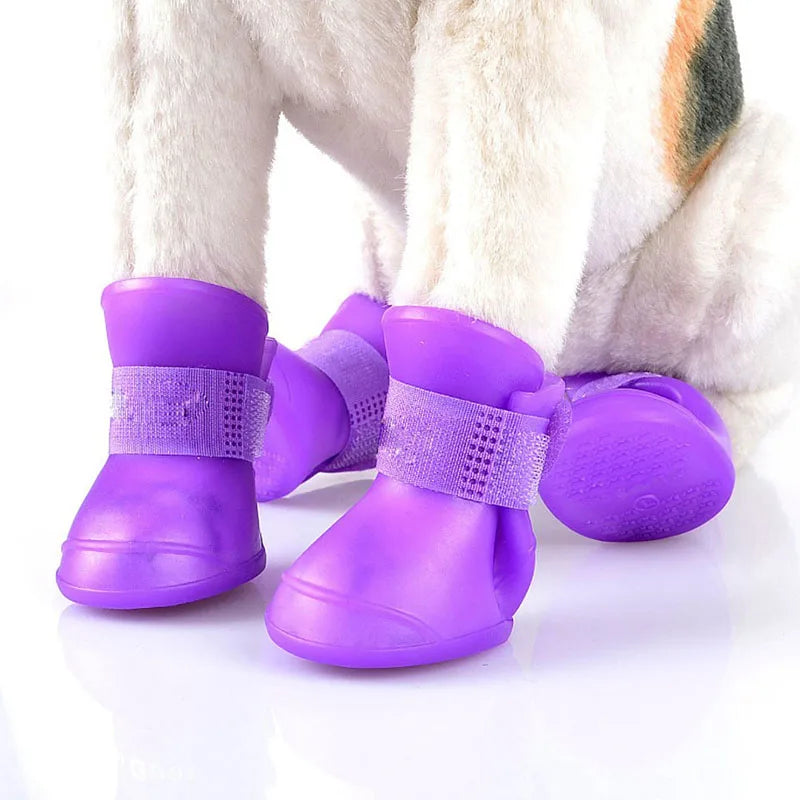 Bottes imperméables en silicone pour chien - Protection antidérapante des pattes pour la pluie