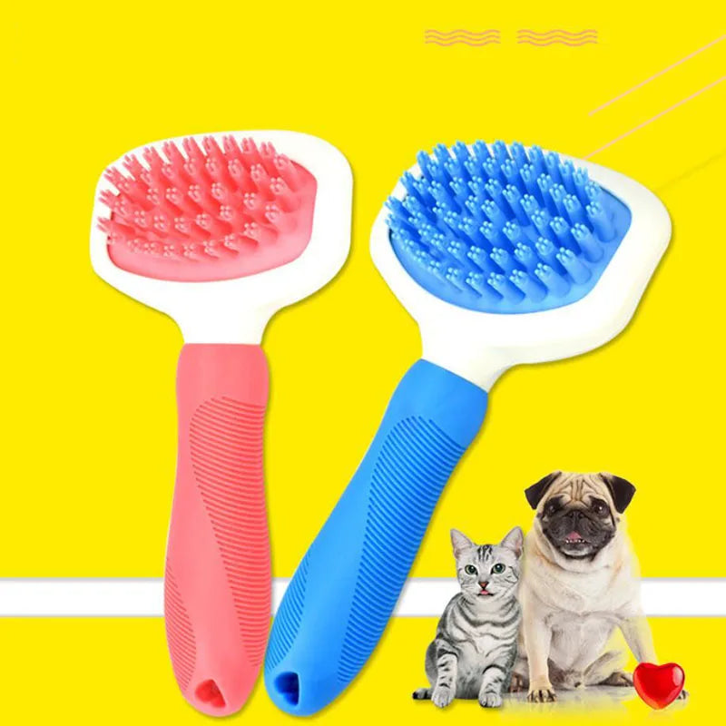 Brosse de toilettage en silicone pour animaux de compagnie