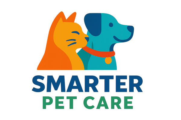 Smarter Pet Care Logo - Colorful with Cats & Dogs